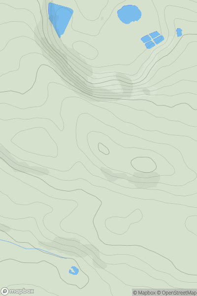 Thumbnail image for Mynydd Marian showing contour plot for surrounding peak