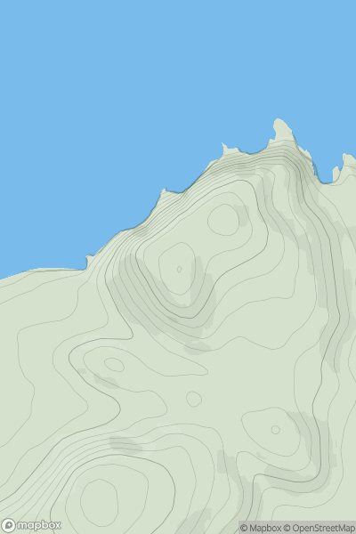 Thumbnail image for Little Orme (Creigiau Rhiwledyn) showing contour plot for surrounding peak
