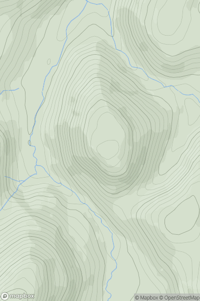 Thumbnail image for Foel y Ddinas showing contour plot for surrounding peak