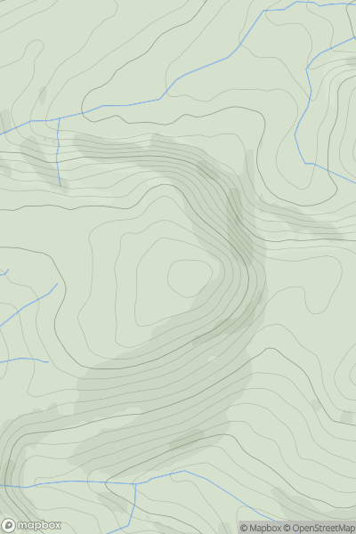 Thumbnail image for Moel y Fronllwyd showing contour plot for surrounding peak