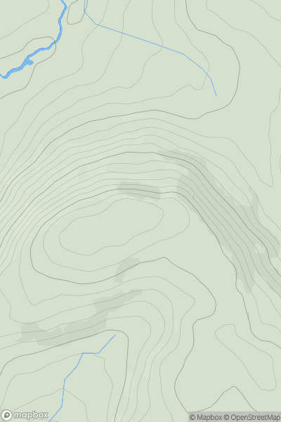 Thumbnail image for Mynydd y Bryn showing contour plot for surrounding peak