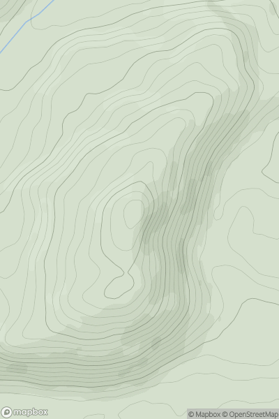 Thumbnail image for Allt y Gader showing contour plot for surrounding peak