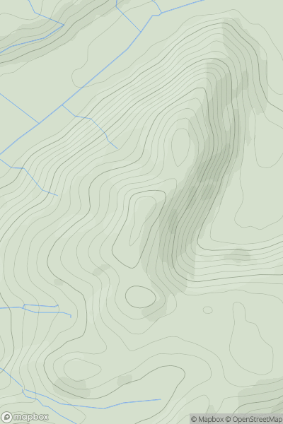 Thumbnail image for Gallt y Goedhwch showing contour plot for surrounding peak