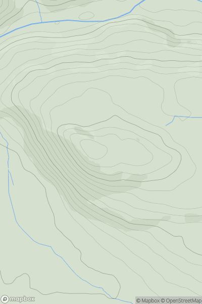 Thumbnail image for Pen y Berth showing contour plot for surrounding peak