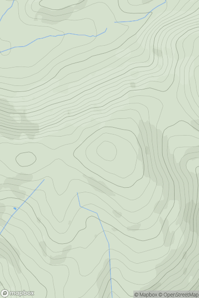 Thumbnail image for Ffridd-yr-Ychen showing contour plot for surrounding peak