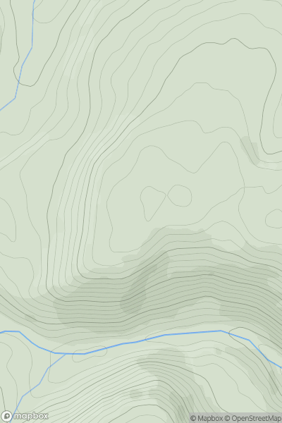 Thumbnail image for Llechwedd y Glyn showing contour plot for surrounding peak