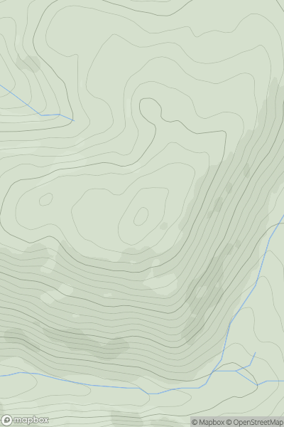 Thumbnail image for Pen Carreg Gopa showing contour plot for surrounding peak