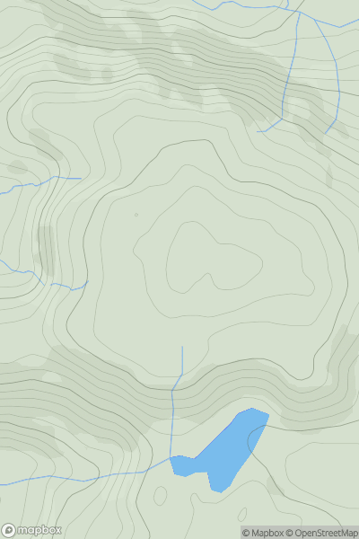 Thumbnail image for Banc y Garn showing contour plot for surrounding peak