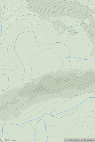 Thumbnail image for Newydd Fynyddog showing contour plot for surrounding peak