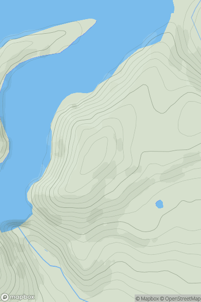 Thumbnail image for Bryn-y-tail showing contour plot for surrounding peak