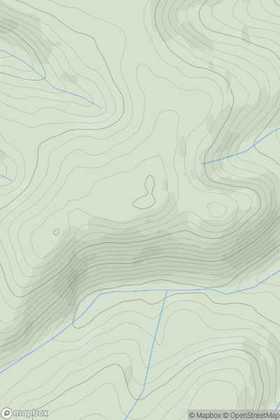 Thumbnail image for Pen yr Allt-fawr showing contour plot for surrounding peak