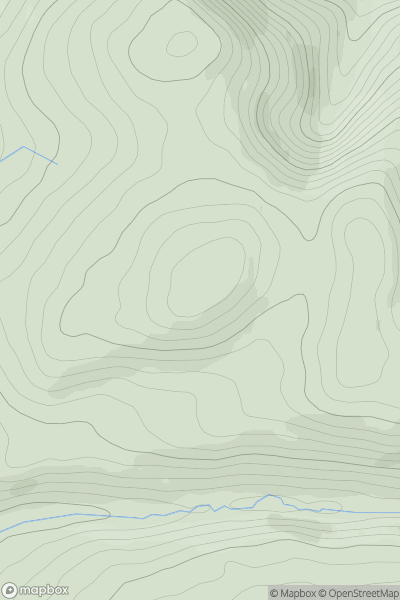 Thumbnail image for Ffridd Pen-y-Graig showing contour plot for surrounding peak