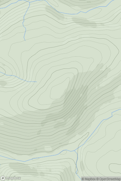 Thumbnail image for Fron Goch showing contour plot for surrounding peak