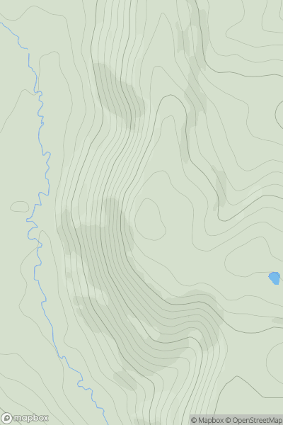 Thumbnail image for Ysgwd-ffordd showing contour plot for surrounding peak