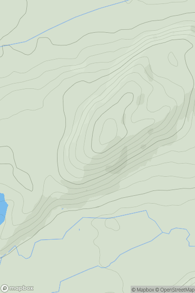 Thumbnail image for Old Radnor Hill showing contour plot for surrounding peak