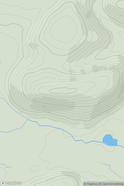 Thumbnail image for Burfa Bank showing contour plot for surrounding peak