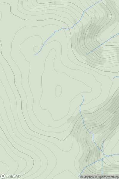 Thumbnail image for Mynydd Llansadwrn showing contour plot for surrounding peak