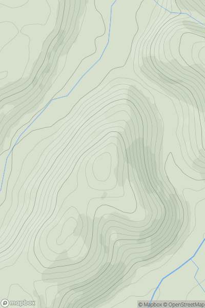 Thumbnail image for Allt yr Hebog showing contour plot for surrounding peak