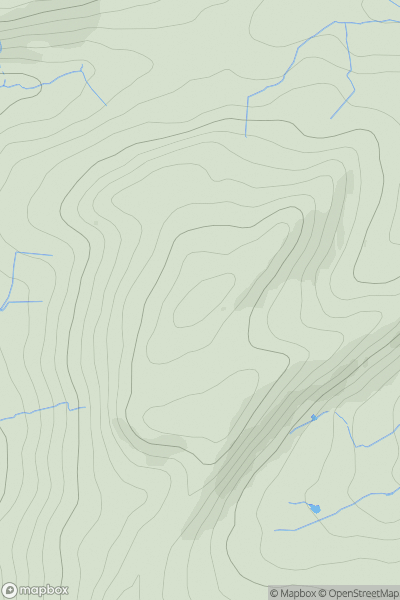 Thumbnail image for Banc y Garreg showing contour plot for surrounding peak