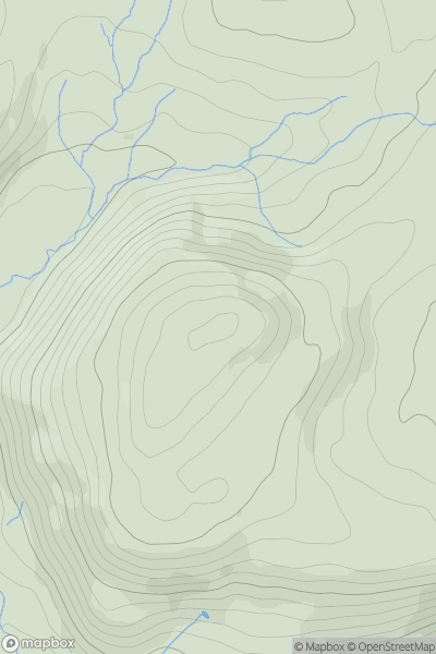 Thumbnail image for Allt Ddu showing contour plot for surrounding peak