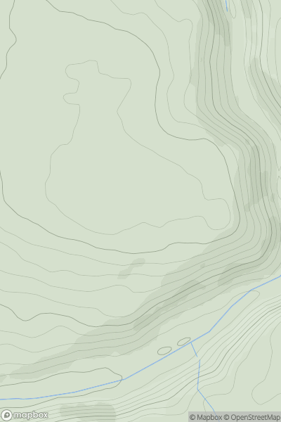 Thumbnail image for Pentre Newydd Hill showing contour plot for surrounding peak