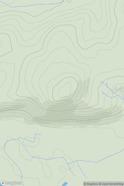 Thumbnail image for Pen-yr-allt showing contour plot for surrounding peak