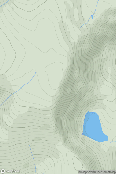 Thumbnail image for Stob Coire Sputan Dearg showing contour plot for surrounding peak