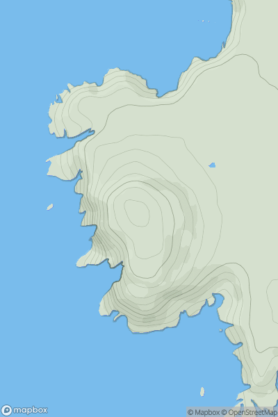 Thumbnail image for Carnllundain showing contour plot for surrounding peak