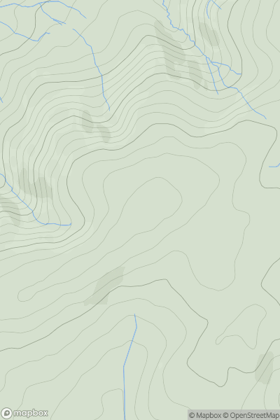Thumbnail image for Mynydd Myddfai showing contour plot for surrounding peak