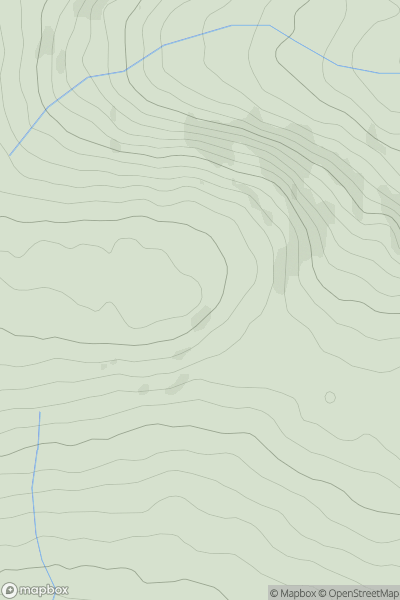 Thumbnail image for Twyn Disgwylfa showing contour plot for surrounding peak