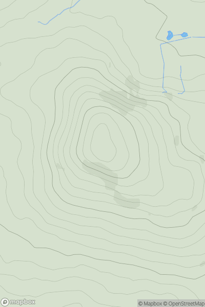 Thumbnail image for Pen-y-crug showing contour plot for surrounding peak