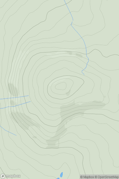 Thumbnail image for Ysgyryd Fach showing contour plot for surrounding peak