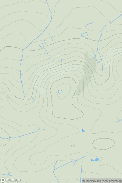 Thumbnail image for Caerphilly Common showing contour plot for surrounding peak