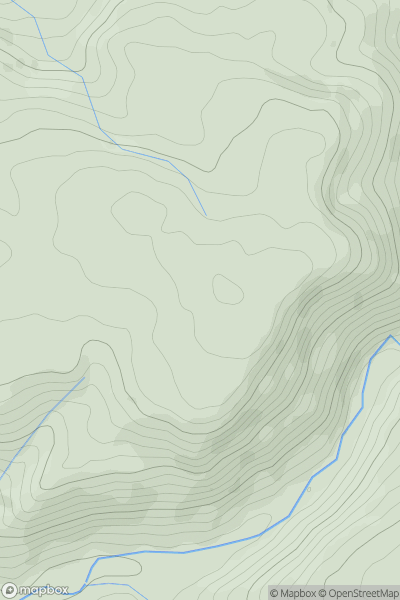 Thumbnail image for Mynydd Emroch - Craig Emroch showing contour plot for surrounding peak
