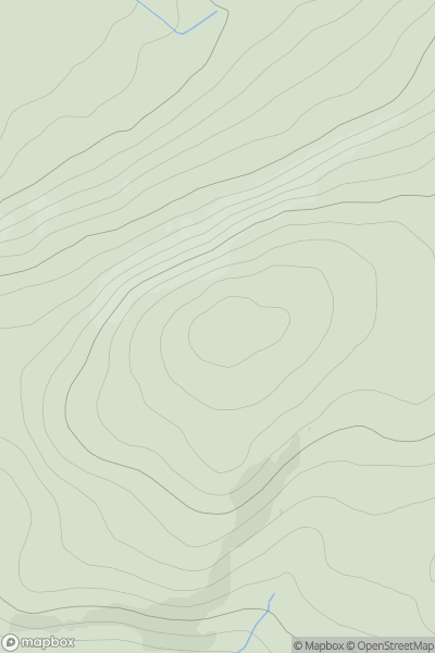 Thumbnail image for Moneylaws Hill showing contour plot for surrounding peak