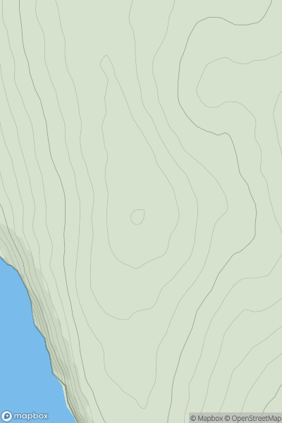 Thumbnail image for Hannah Moor showing contour plot for surrounding peak