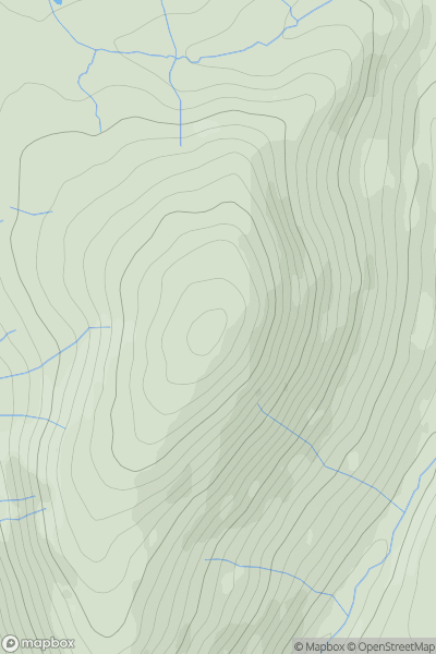Thumbnail image for Wandale Hill showing contour plot for surrounding peak