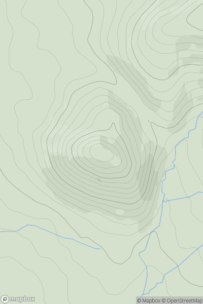 Thumbnail image for Knock Pike showing contour plot for surrounding peak