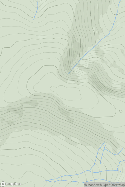 Thumbnail image for Whins Brow showing contour plot for surrounding peak