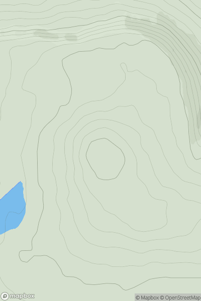 Thumbnail image for Great Hameldon showing contour plot for surrounding peak