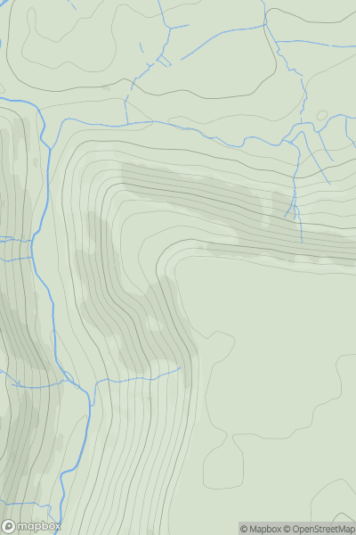 Thumbnail image for Barns Cliff End showing contour plot for surrounding peak