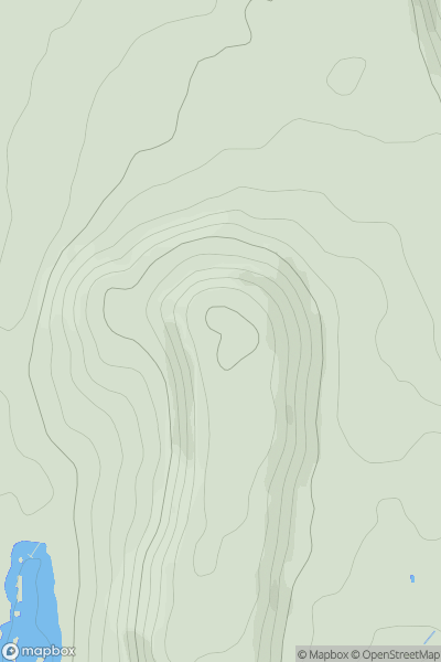 Thumbnail image for Oliver's Mount showing contour plot for surrounding peak