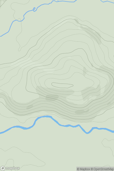 Thumbnail image for Coxall Knoll showing contour plot for surrounding peak