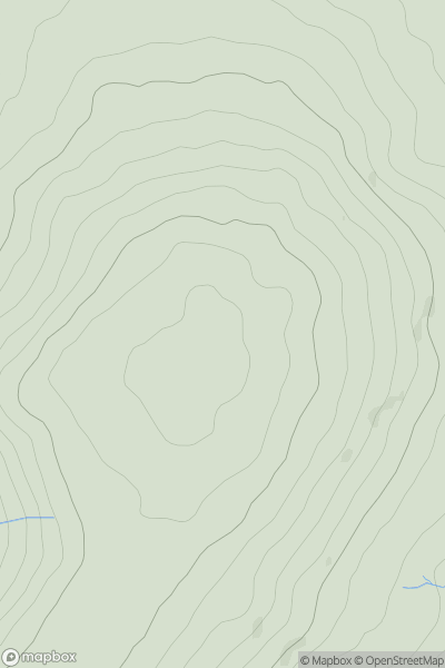 Thumbnail image for Mynydd Ferddin showing contour plot for surrounding peak