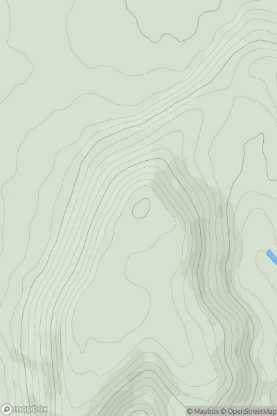 Thumbnail image for Chase Wood Hill showing contour plot for surrounding peak