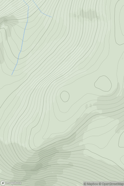 Thumbnail image for Beinn Mheadhoin SW Top (Beinn Mheadhoin South Top) showing contour plot for surrounding peak