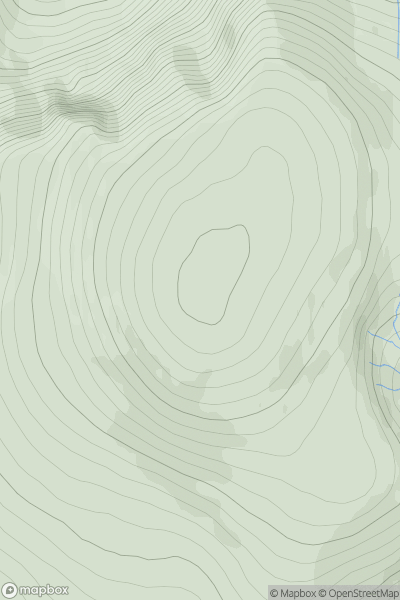 Thumbnail image for Beinn Bhrotain showing contour plot for surrounding peak