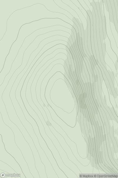 Thumbnail image for Meall Cala showing contour plot for surrounding peak