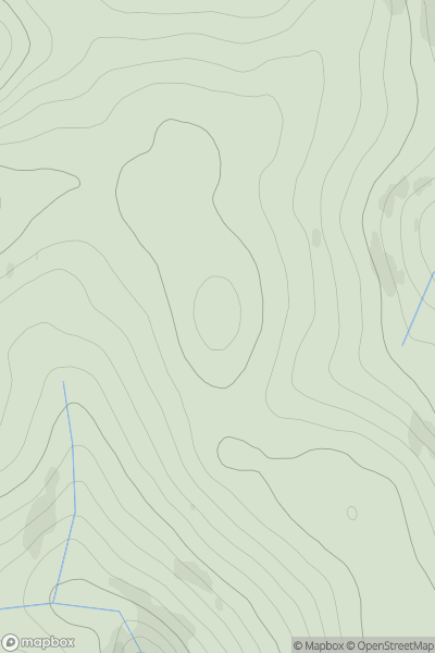 Thumbnail image for Mullach Lochan nan Gabhar showing contour plot for surrounding peak