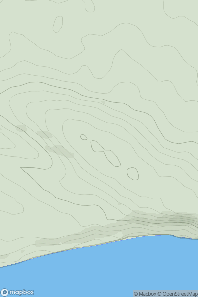 Thumbnail image for Bembridge Down showing contour plot for surrounding peak